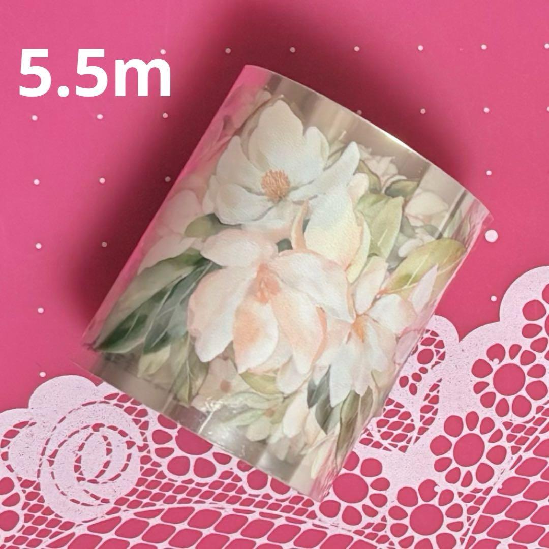 PET 5cm×5.5m Lotus Blooming Everywhere Vintage Masking Tape from Overseas