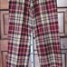 Vintage, Size 10, Wool, Plaid, Green White And Red Pendleton Pants, Wide Leg.