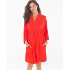 Soma Cool Nights Short Robe Poppy Red Size S/M