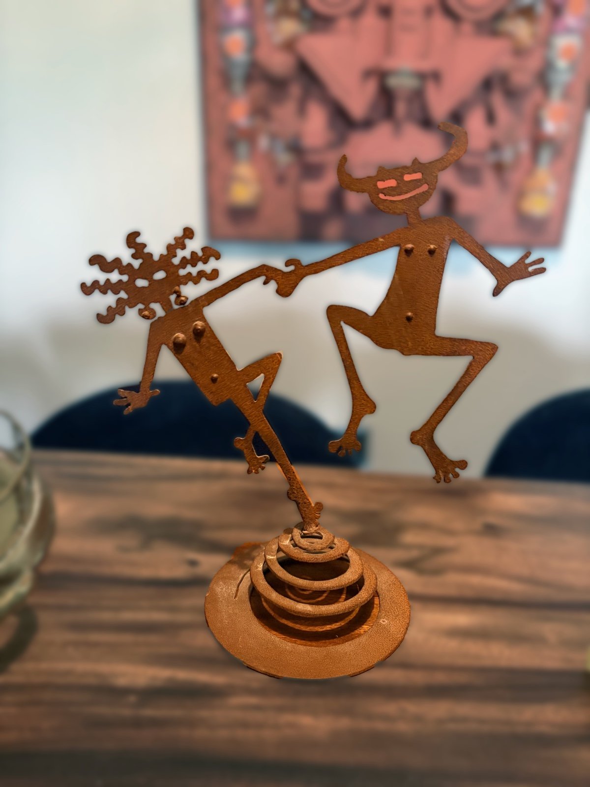 Rosemary Pozzi Franzetti 1991 Metal Sculpture Art | Devil and Witch