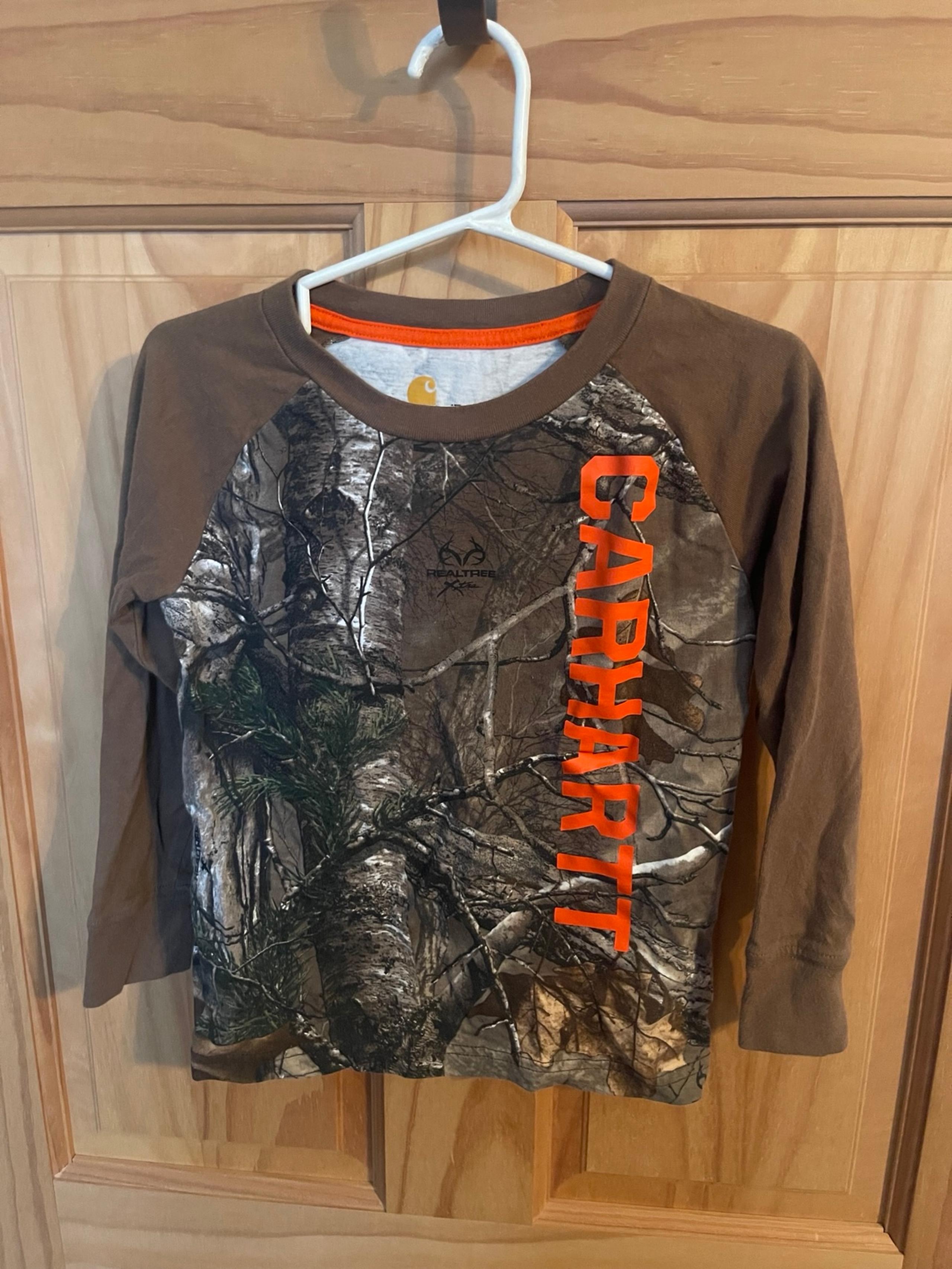New Without Tags, Boys Carhartt Size 4T Camo Long Sleeve Shirt