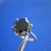 4.95ct 100% REAL NATURAL BLACK DIAMOND RING, CERTIFICATE,FR EE DIA TESTER Size 6