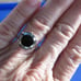4.95ct 100% REAL NATURAL BLACK DIAMOND RING, CERTIFICATE,FR EE DIA TESTER Size 6