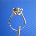 4.95ct 100% REAL NATURAL BLACK DIAMOND RING, CERTIFICATE,FR EE DIA TESTER Size 6