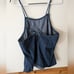 Vintage Old Navy Y2K Denim Crop Halter Spaghetti Strap Top Size Large