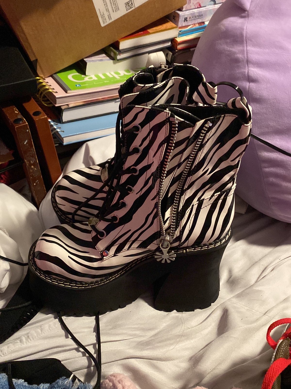 Delia’s by dollskill zebra platform boots