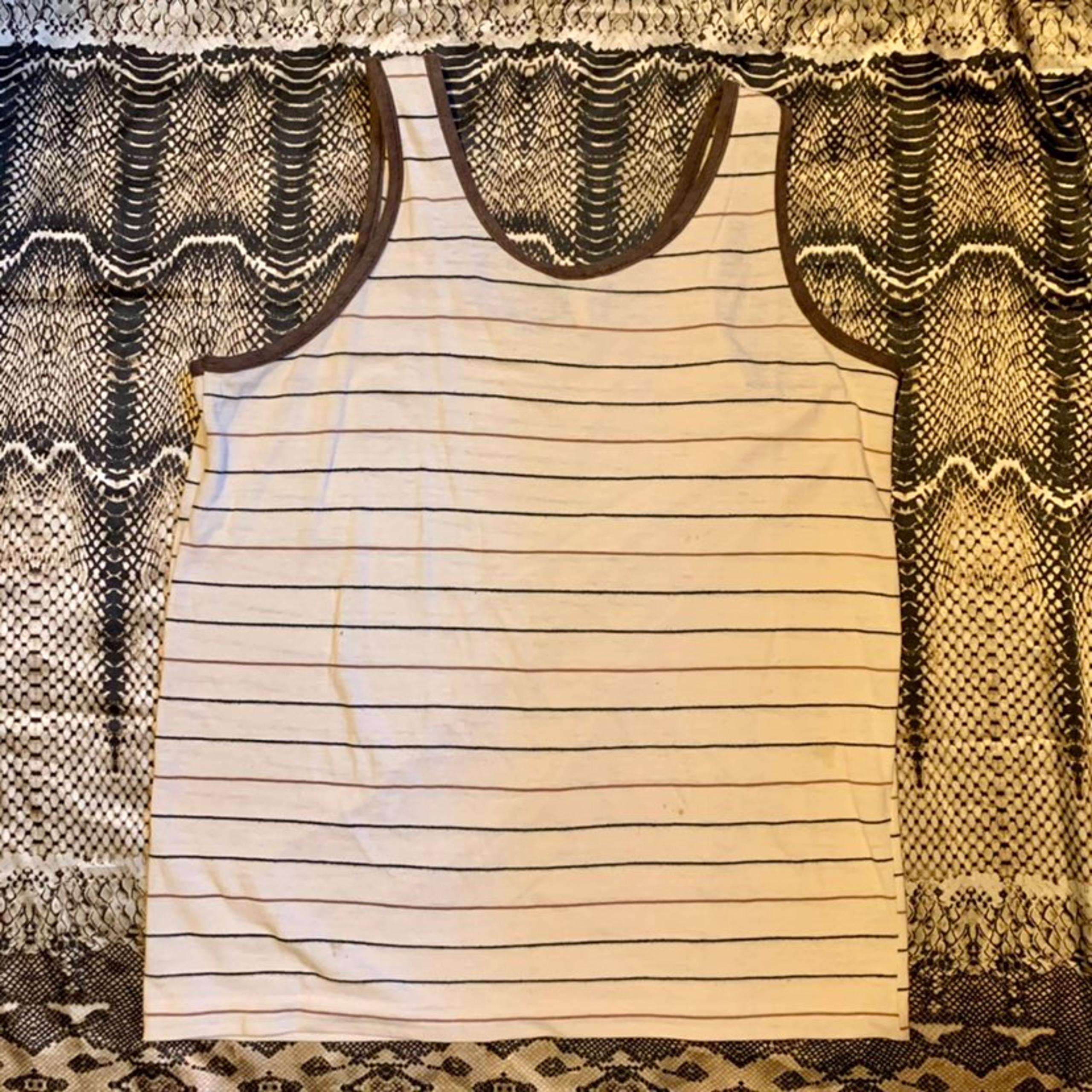 Brown striped tank