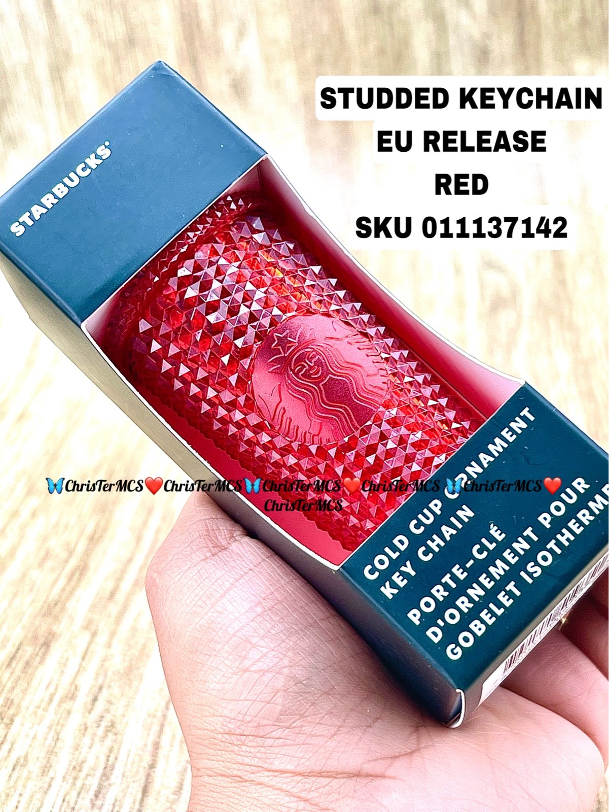 STARBUCKS STUDDED KEYCHAIN EUROPE RELEASE BNWT