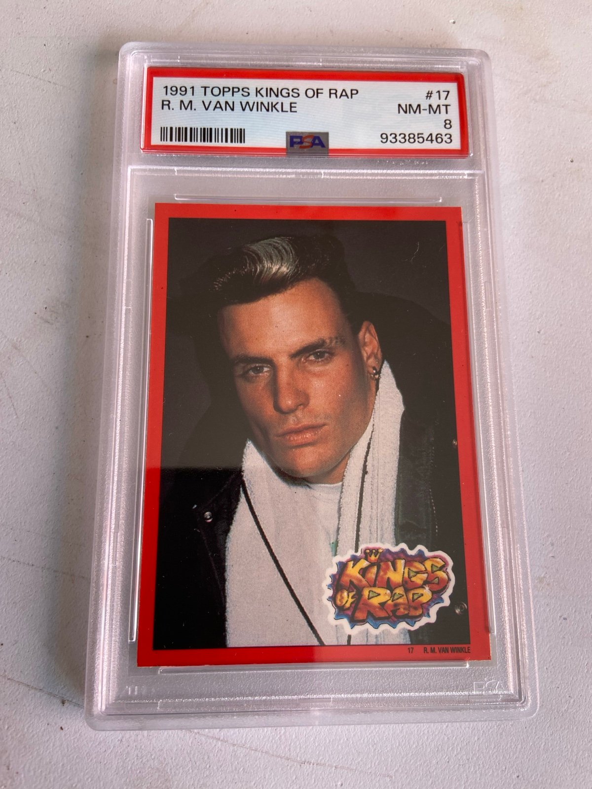 VANILLA ICE 1991 Topps Kings Of Rap ROOKIE #17 PSA-8 NM-MT