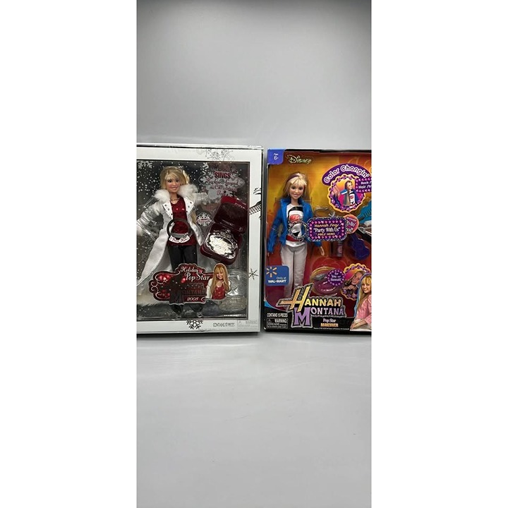 Disney's Hannah Montana Boxed Sets Holiday Pop Star & Star Makeover Miley Dolls