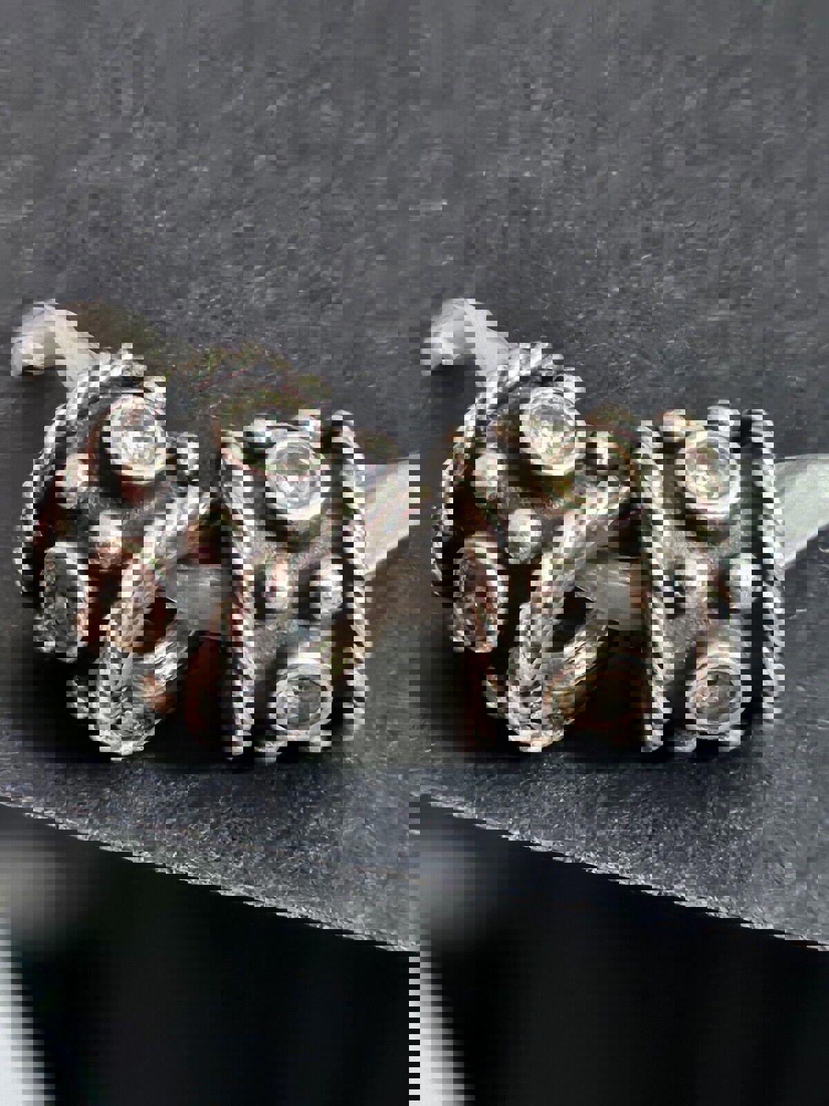 Pandora Oxy Crown Sterling Silver Charm x2 ALE 923 790221CZ