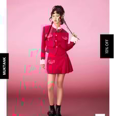Mukzin - red skirt & jacket set (NWT)