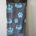 Juicy Couture Plush Pet Throw Blanket Paw Crown Charcoal
