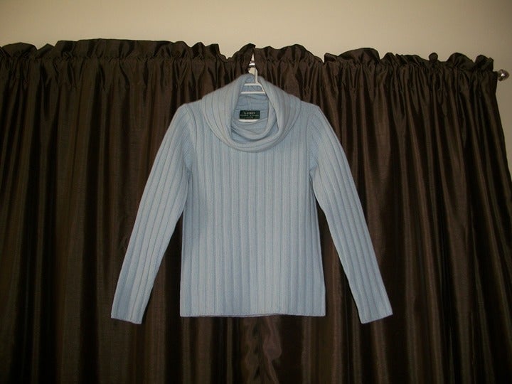 Ralph Lauren Light Grey/Blue Wool Sweater