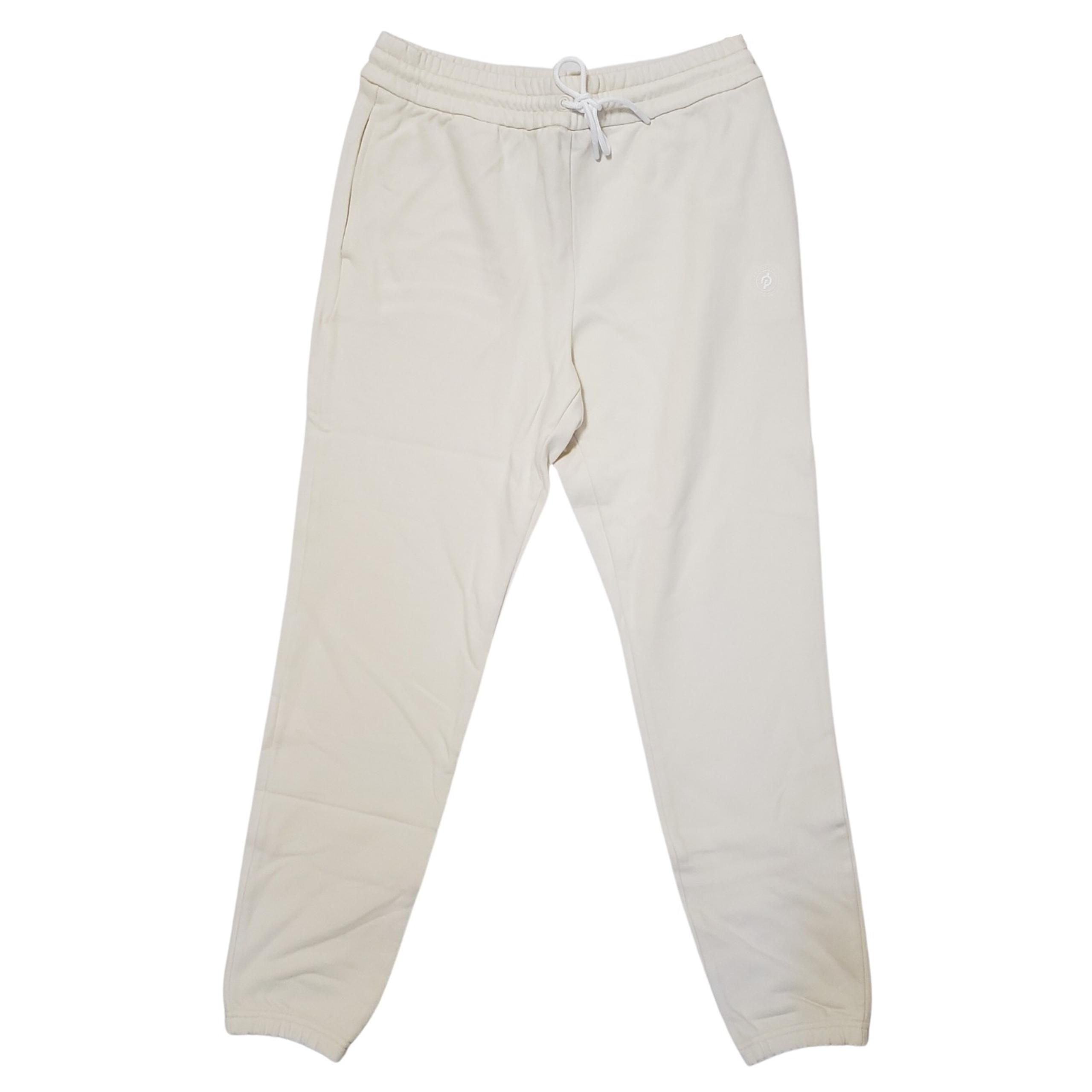 PELOTON TWGF Joggers Women Medium Soft Breathable Cotton Terry Knit Cream NWT