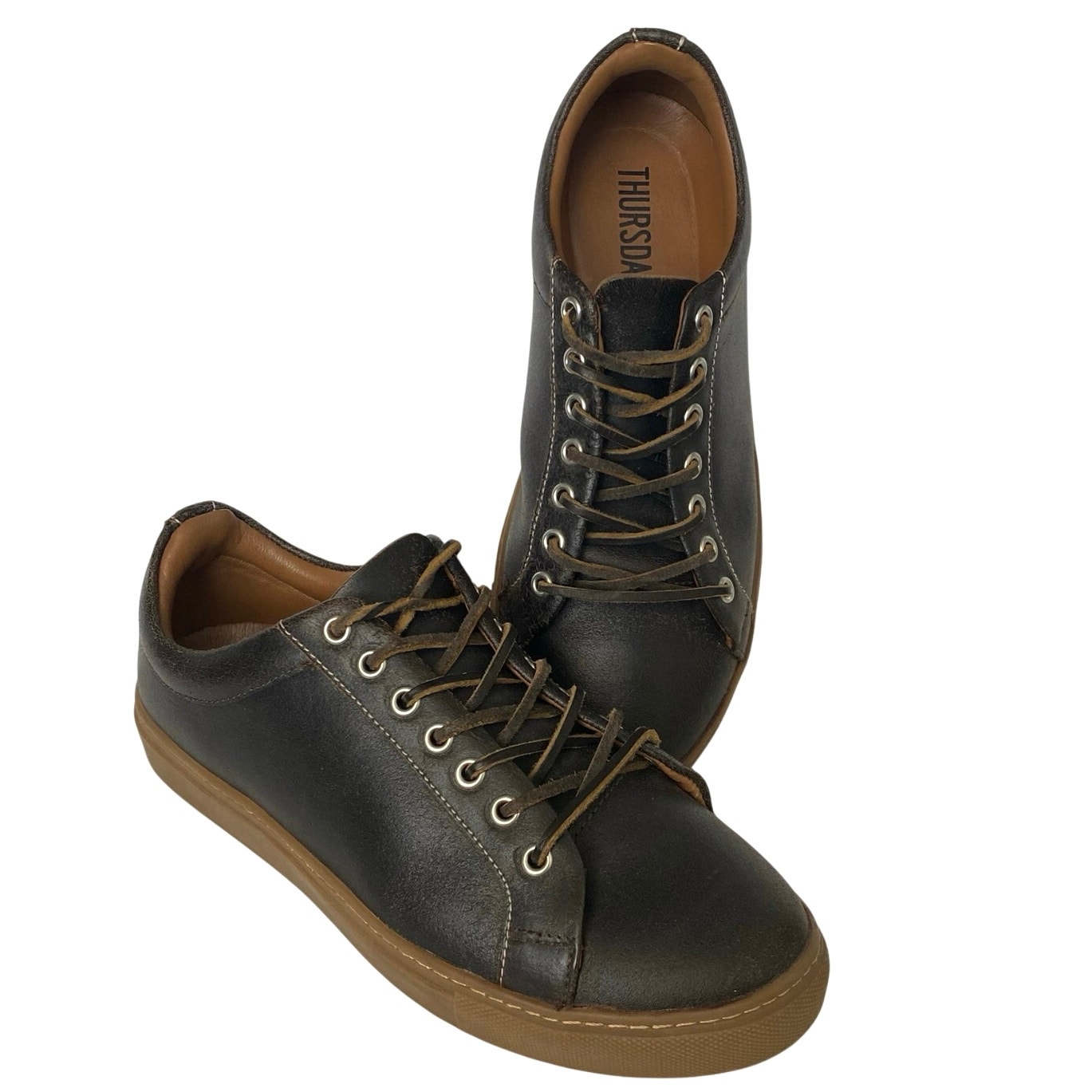 THURSDAY BOOT CO Premier Low Top Leather Sneaker Womens 8 Cacao Everyday Casual