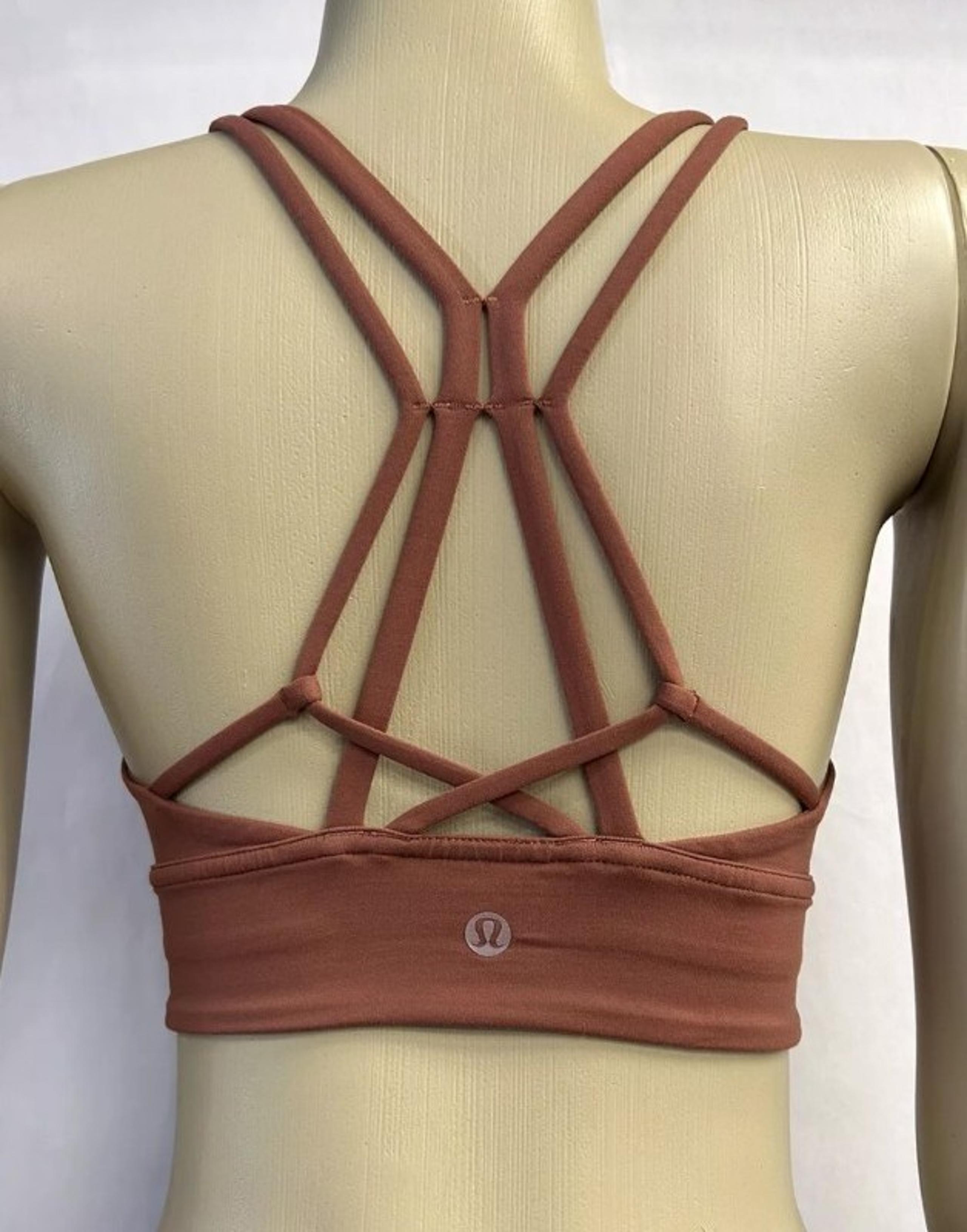 Lululemon x Soul Cycle Ride & And Reflect Sports Bra Unpadded Strappy Dust Rust