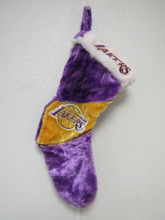 LA Lakers 18 Fuzzy Christmas Stocking
