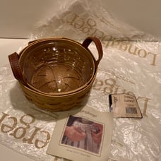 NWT LONGABERGER BOOKING SAFFRON BASKET SET.