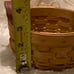 NWT LONGABERGER BOOKING SAFFRON BASKET SET.