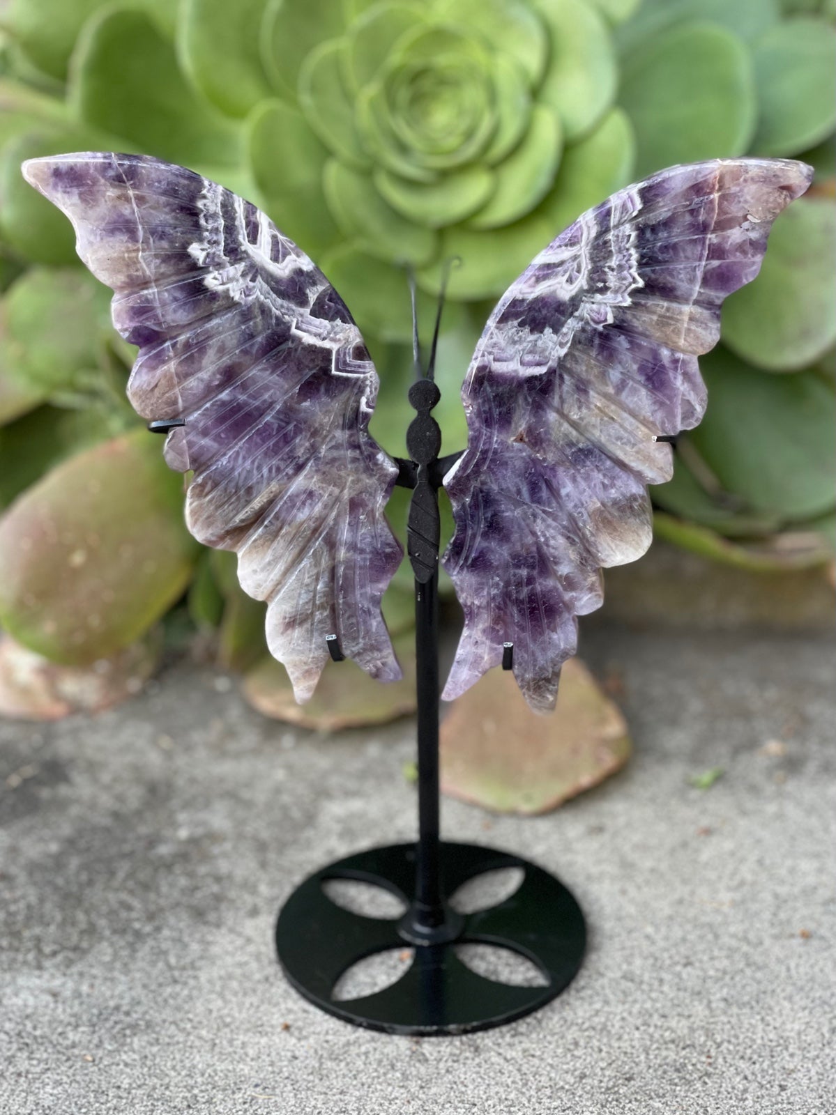 Dream Amethyst Butterfly Wings • Chevron Amethyst • Sobriety