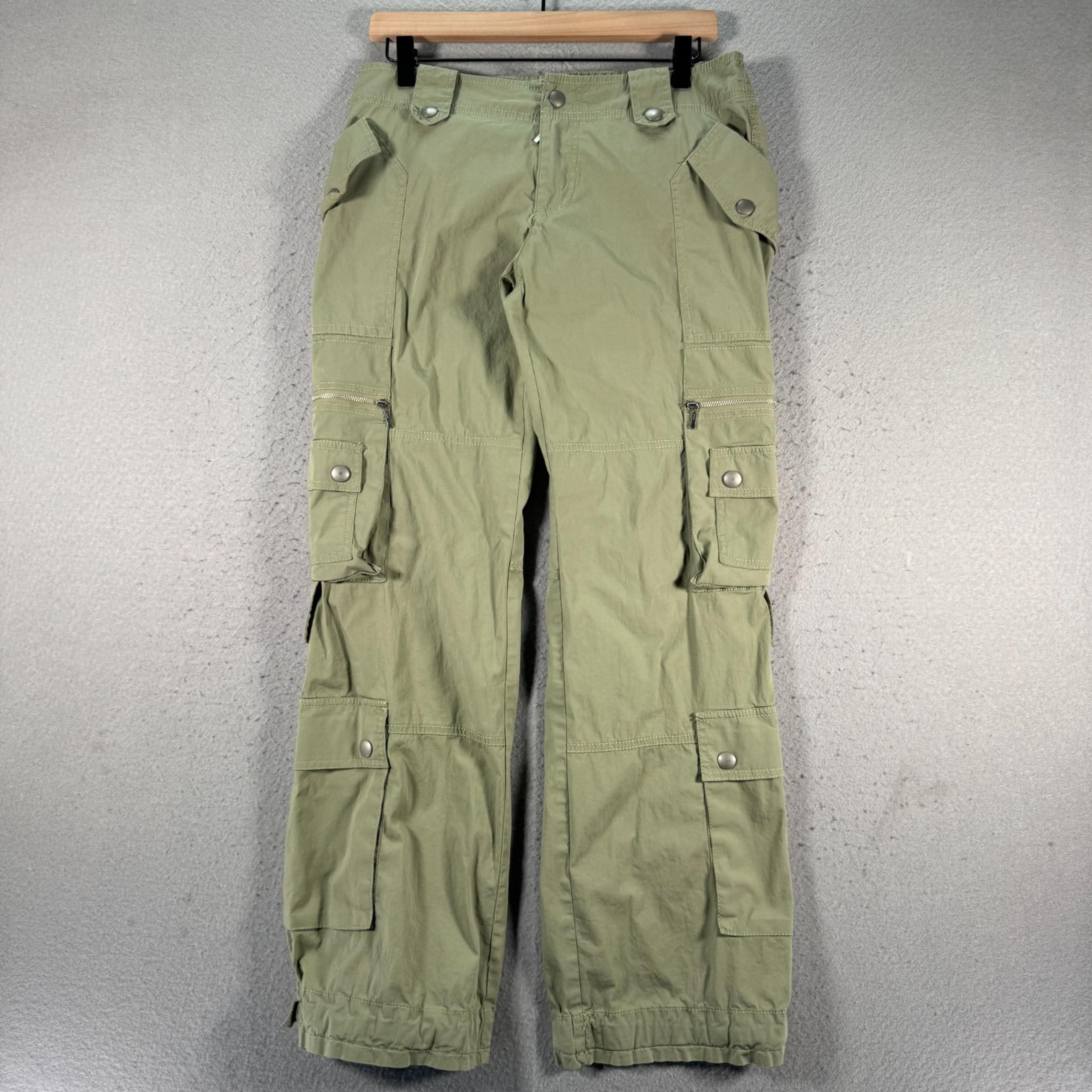 Banana Republic Cargo Pants Womens 6 Green Utility Straight Leg Comfort Trendy