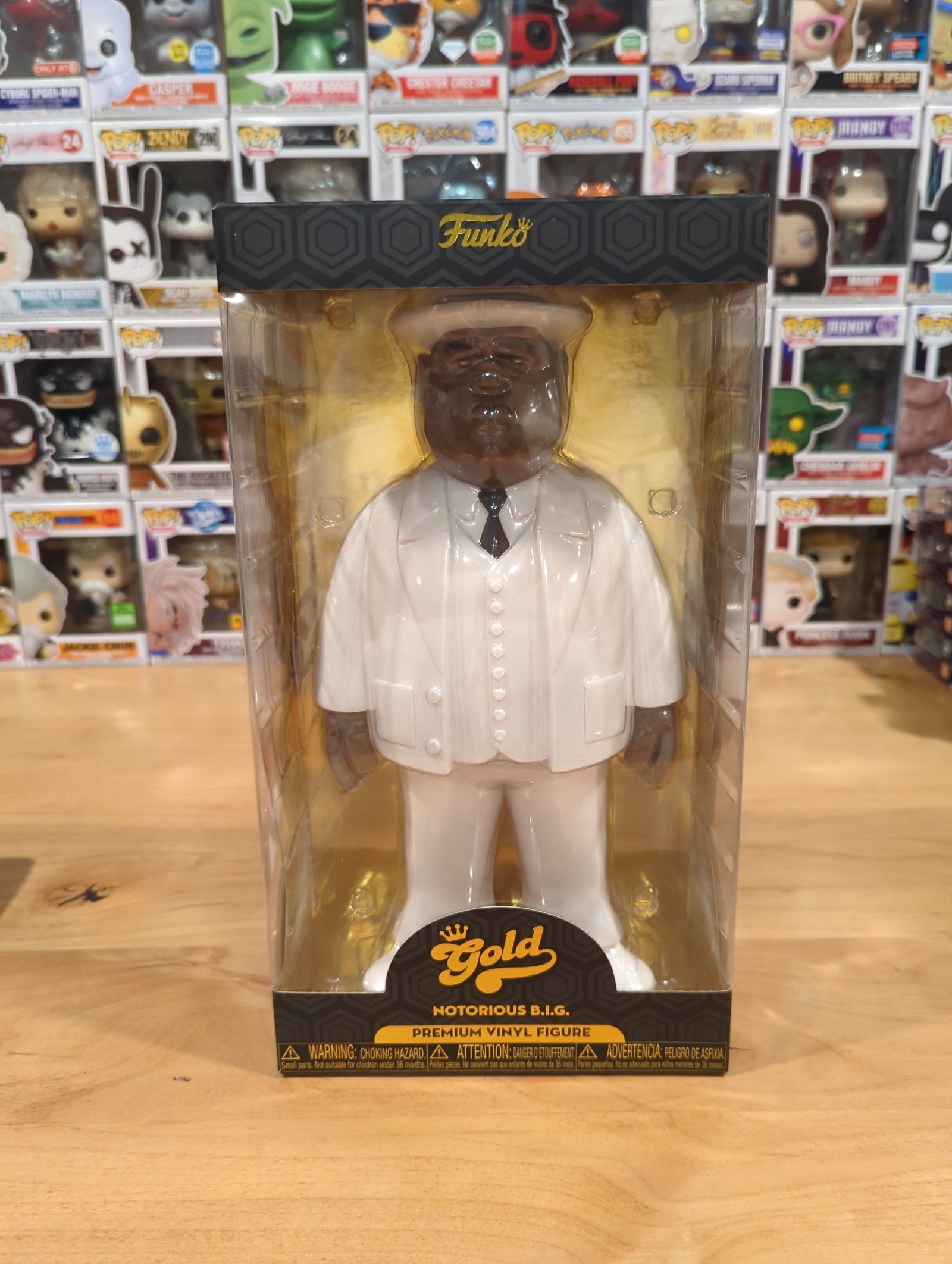 Notorious B.I.G. Funko Gold Figure.