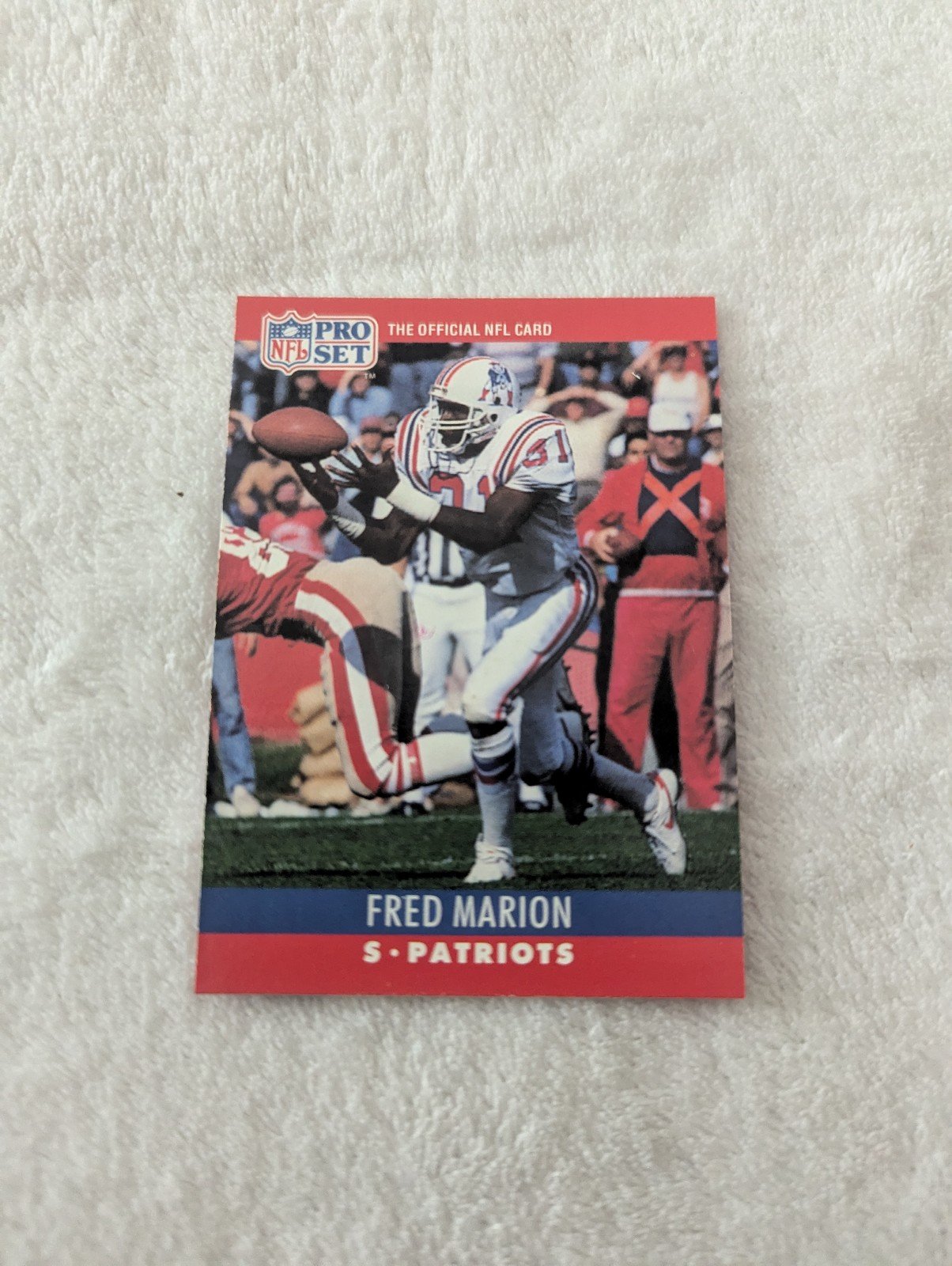 100% Original 1990 Pro Set #204 Fred Marion Patriots Football