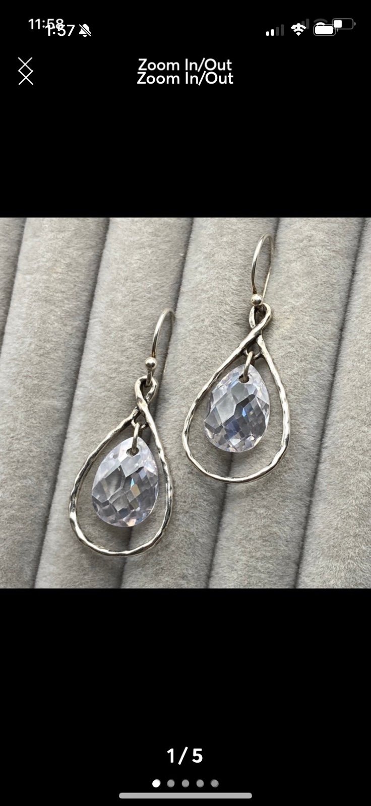 Silpada W2284 Sterling Silver Teardrop and CZ Earrings