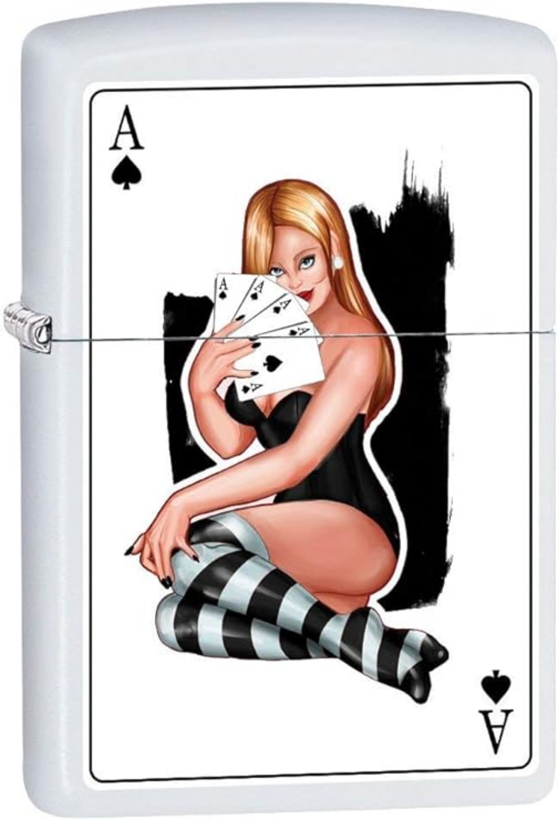 Ace Of Spades Pin-Up Girl Zippo Lighter