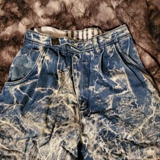 Vintage pleated acid wash jeans 28 M