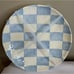 NEW Blue and White Checkered 6.5 Appetizer Melamine Plates Set of 8