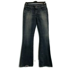 Silver Flare Jeans Medium Wash Mid Rise