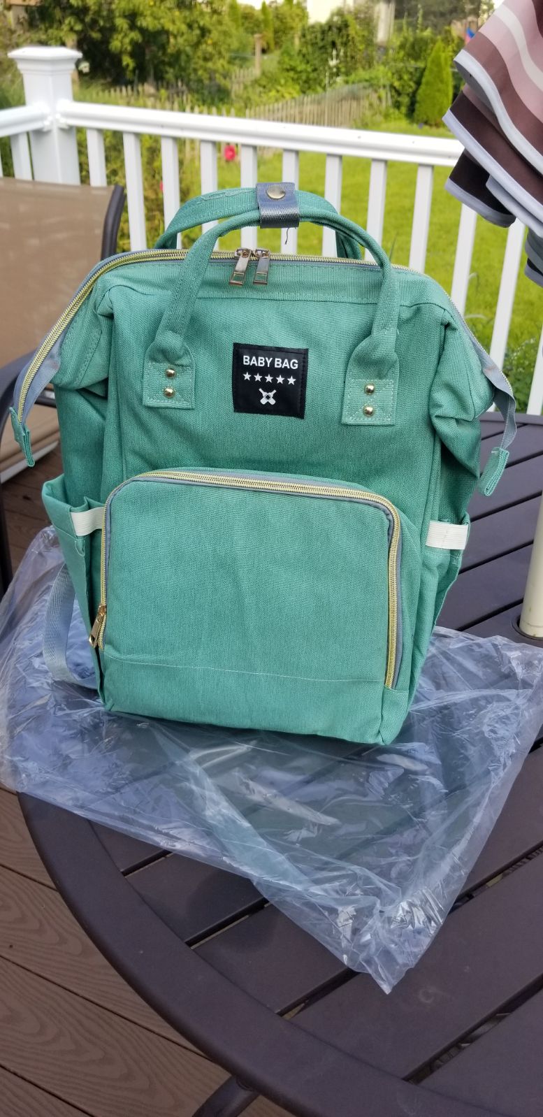 Green diaperbag backpack (brand new!!!))