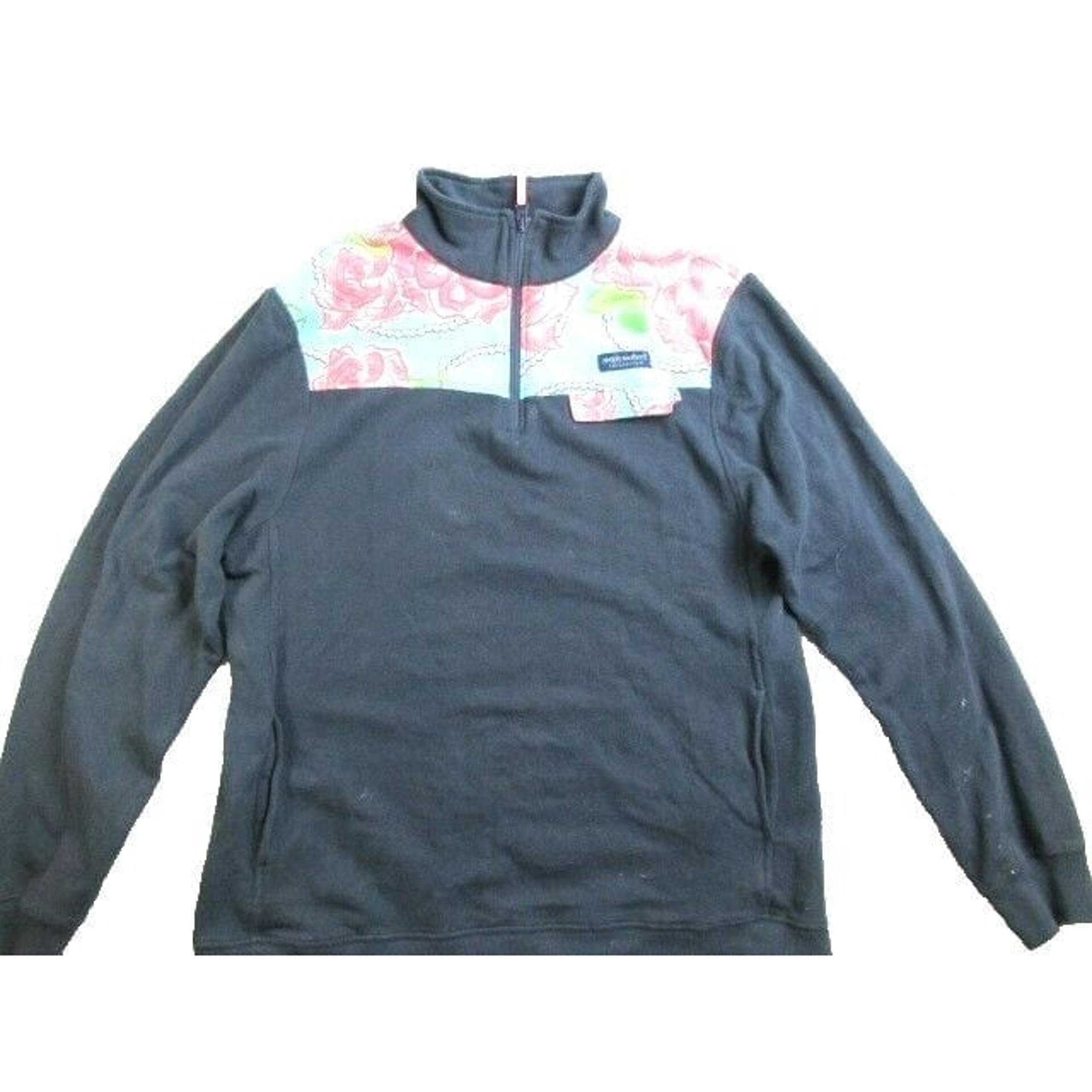 Simply Southern Sweatshirt Womens Large Floral Quarter Zip Sweater Pullover Lady