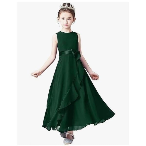 NEW Long Bridesmaid Wedding Flower Girls Formal Pageant Dress Chiffon 12