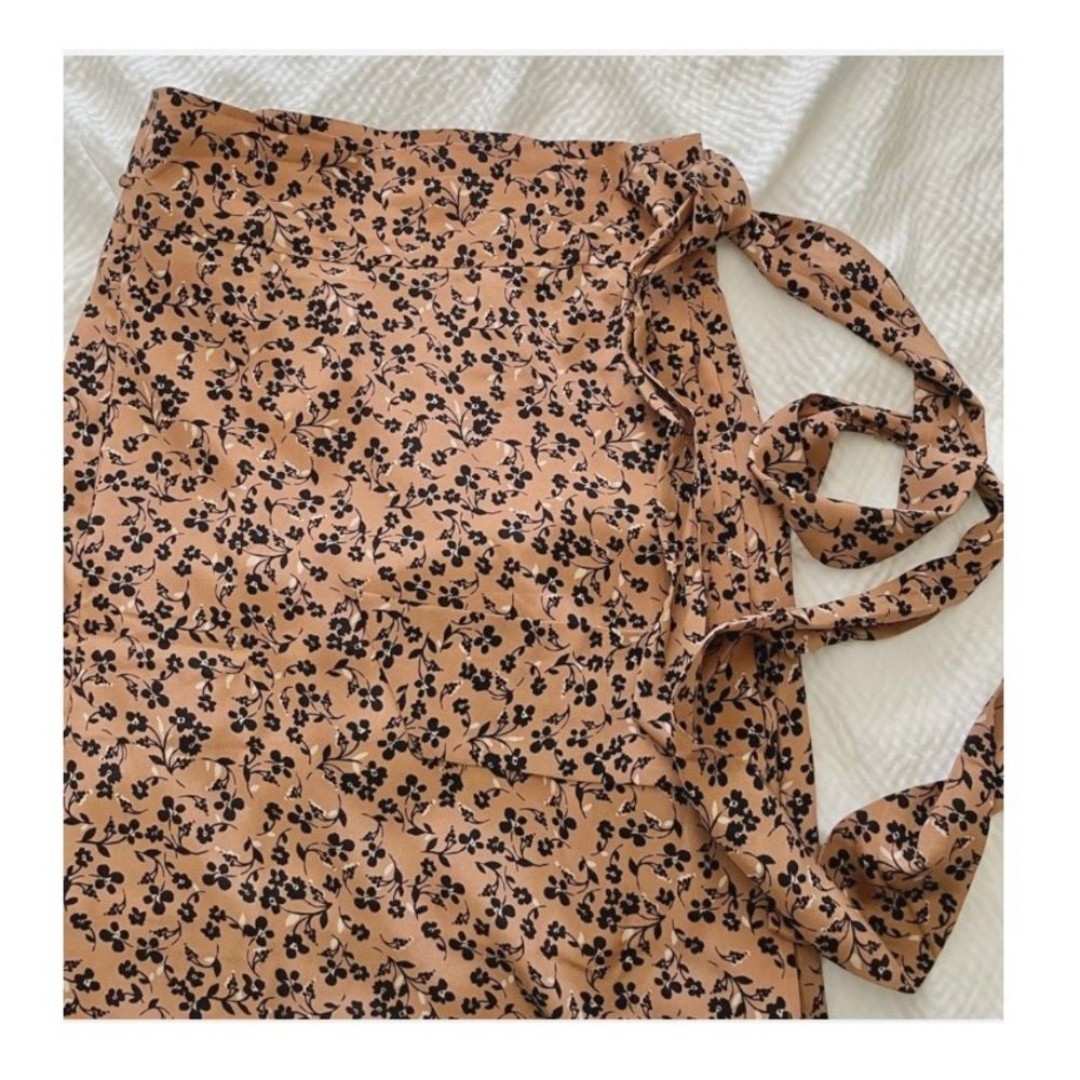 J. crew Point Sur High Waisted Dainty Floral Midi Silk Wrap Skirt