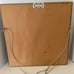 80's Southwest theme diamond tapestry needlepoint framed art orange black 16