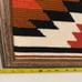 80's Southwest theme diamond tapestry needlepoint framed art orange black 16