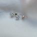 14k White Gold CZ Stud Earrings