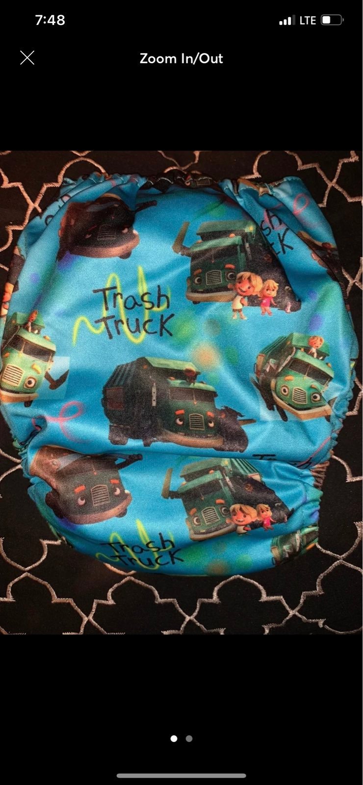 Trash trucks cloth diaper
