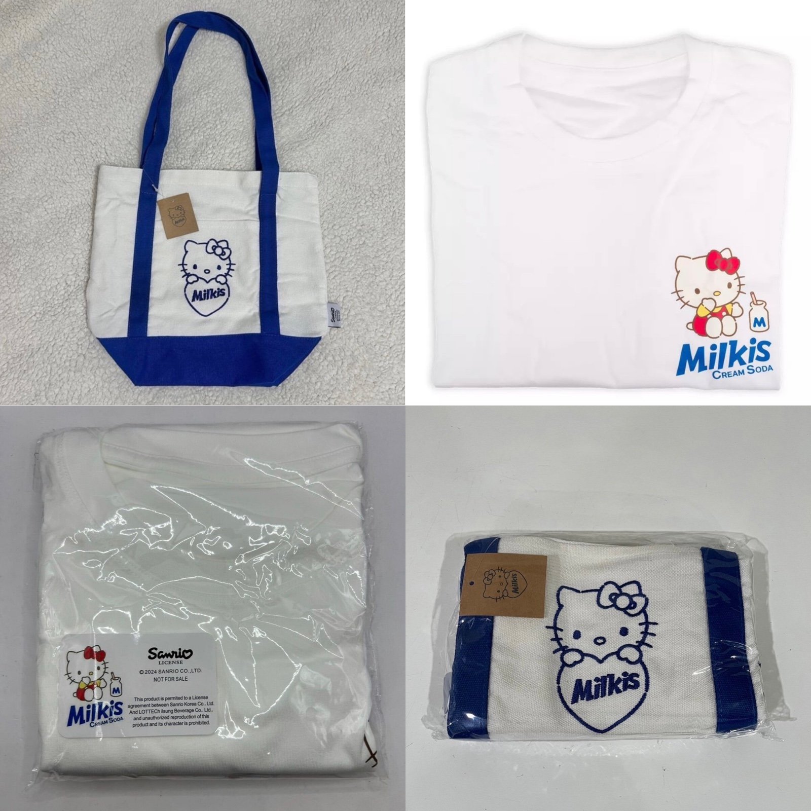 Hello Kitty ft. Milkis Collaboration Tote bag and Shirt Bundle Exclusive