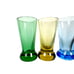 MCM Multicolor Weighted Shot Glasses 3 Tall-Set of 6-Excellent Condition!