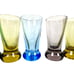 MCM Multicolor Weighted Shot Glasses 3 Tall-Set of 6-Excellent Condition!