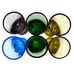 MCM Multicolor Weighted Shot Glasses 3 Tall-Set of 6-Excellent Condition!