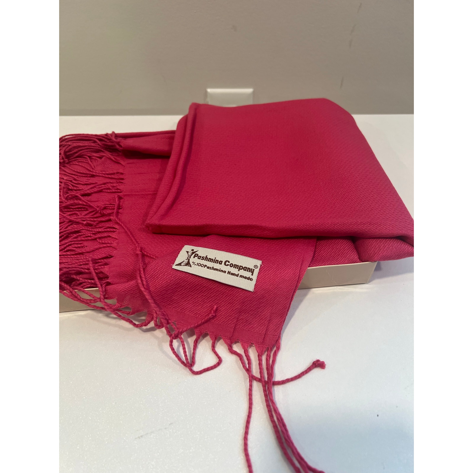 NEW Pink Pashmina Company by Mimoza Handmade Scarf Wrap Shawl JL