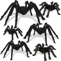 NEW Halloween Spider Decorations, 6 Pack Giant Spider Outdoor Decorations
