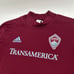 Mens Burgundy Authentic Adidas MLS Colorado Rapids Long Sleeve Team Jersey Sz XL