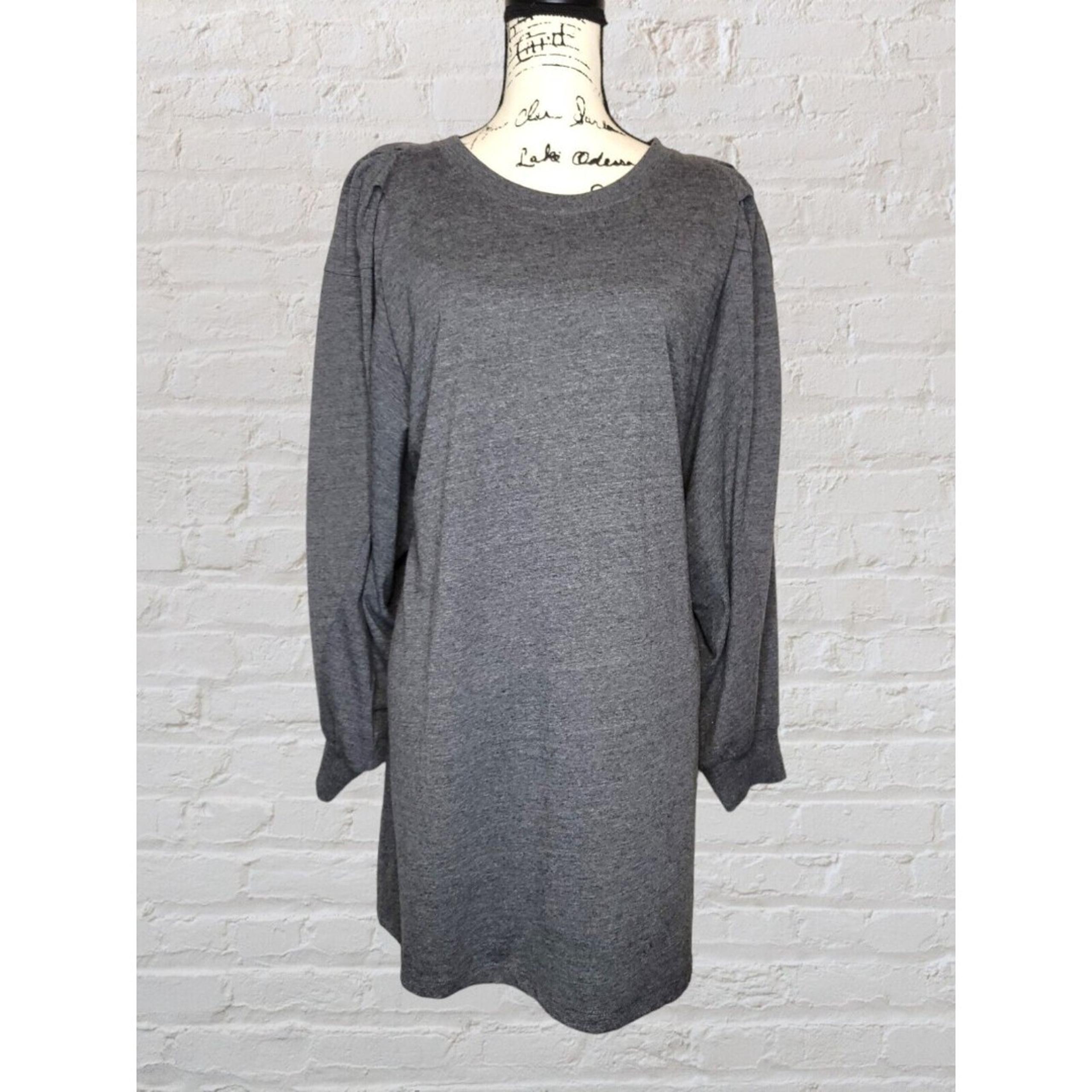 Silence + Noise XS/S Rachel Balloon Sleeve Oversized T-Shirt Dress Washed Gray