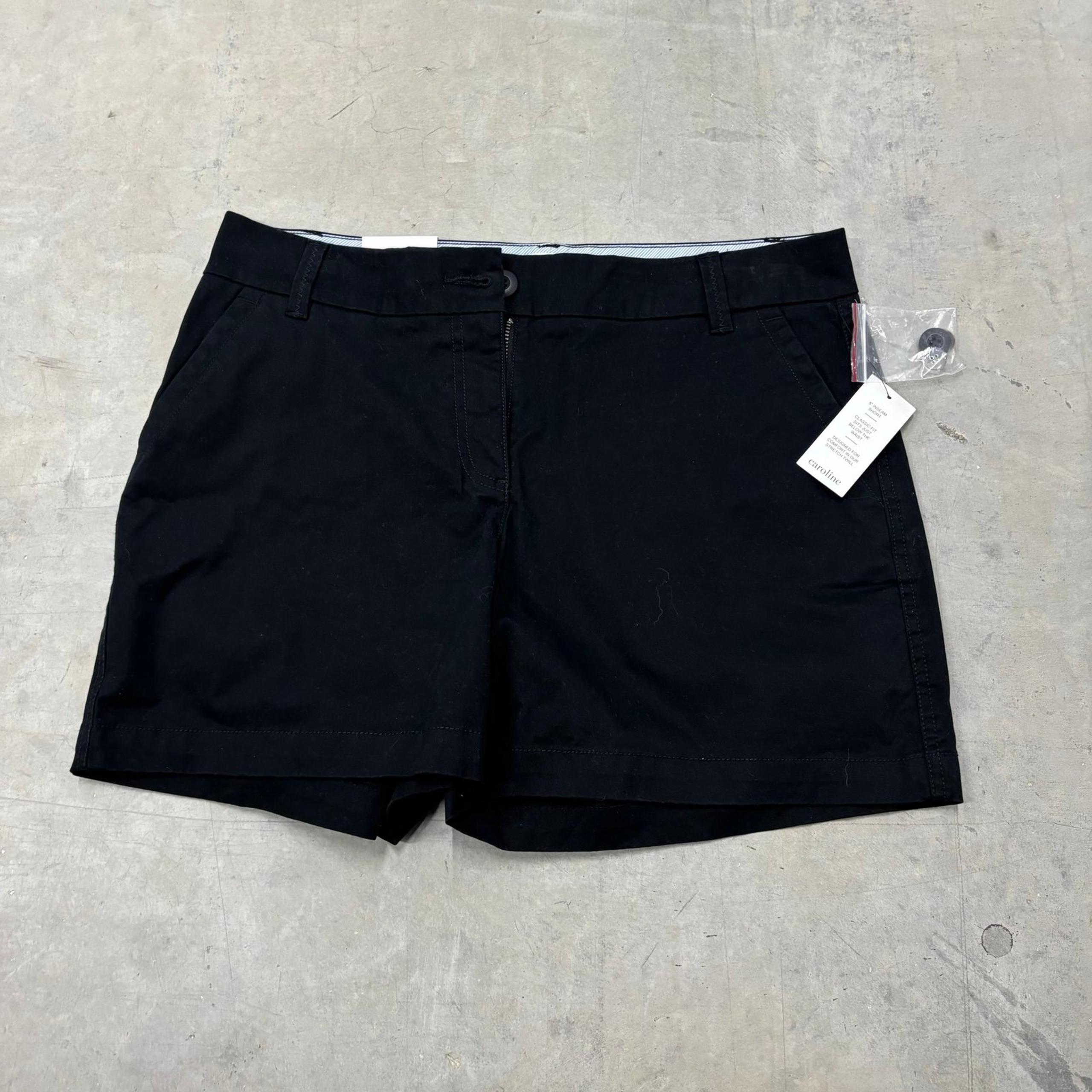 Crown & Ivy Caroline 5" Black Khaki Shorts NWT Women's 6
